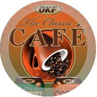 diseño gráfico para el cartel de Café Classic de OKF